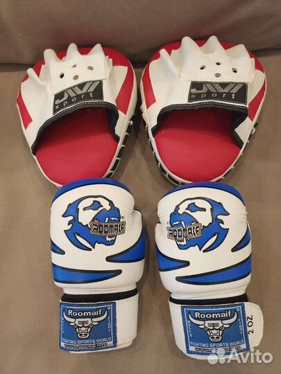 Боксерские перчатки детские 2 oz и лапы