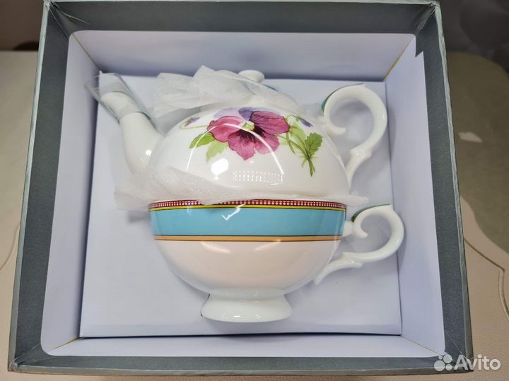 Чайный набор Виола Костяной фарфор Pavone