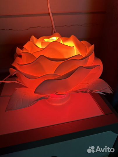 Лампа настольная с абажуром ночник светильник