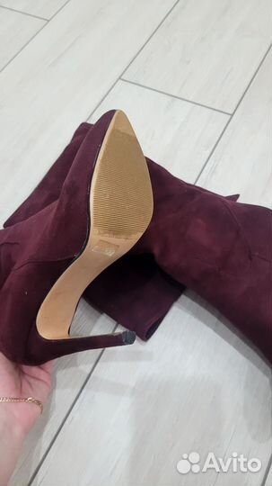 Сапоги женские натуральная замша 37