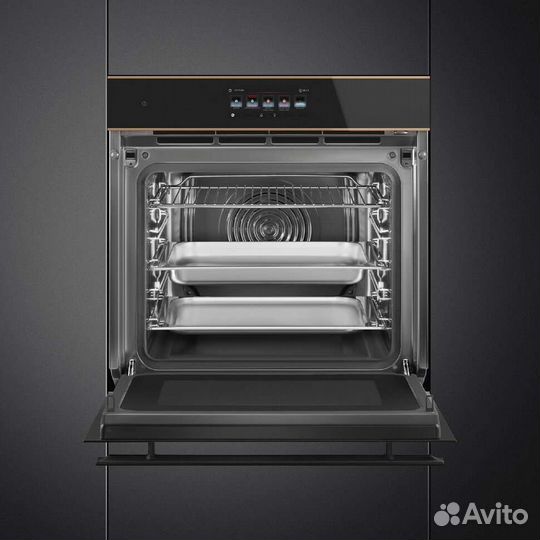 Духовой шкаф с функцией пара и свч Smeg SO6606apnr