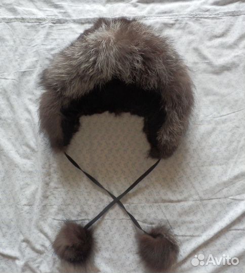 Шапка песец, очень теплая, 56 р
