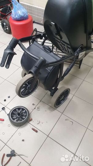 Ремонт колеса коляски anex sport