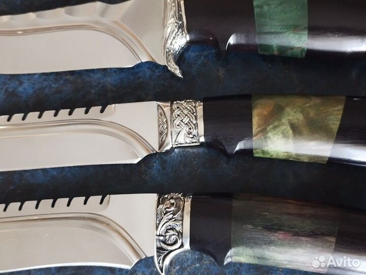 Классные,острые,ножи сталь 110х18в кожаном чехле