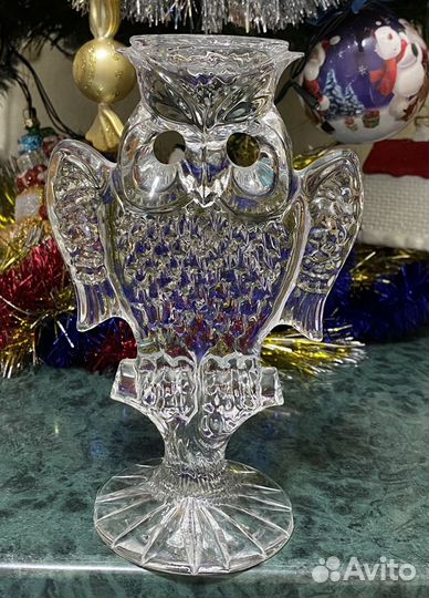 Подсвечник Сова Хрусталь СССР
