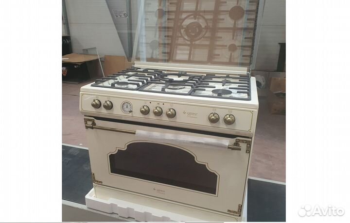 Комбинированная профессиональная плита гефест 90см