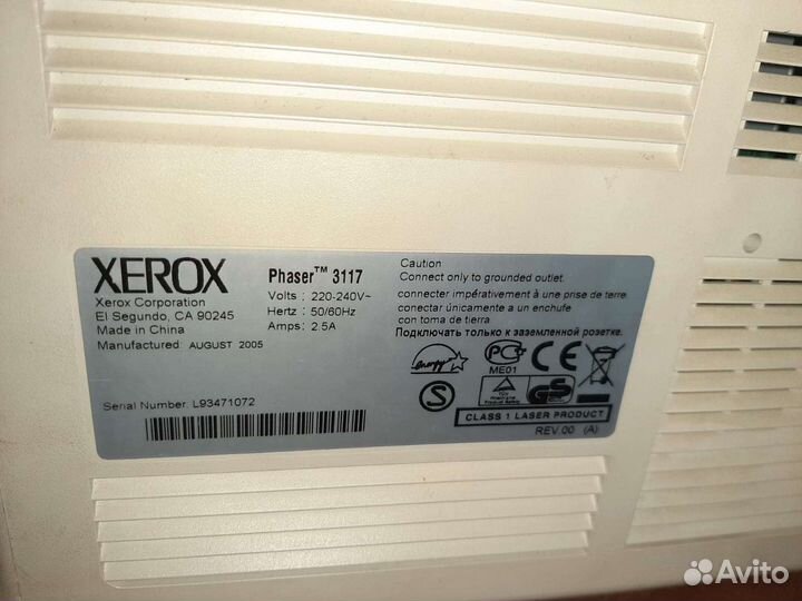 Принтер xerox phaser 3117