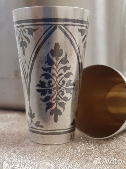 Рюмка Кубачи серебро 875 СССР