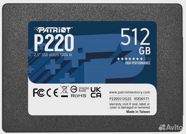 Твердотельный накопитель (SSD) Patriot P220S512G25