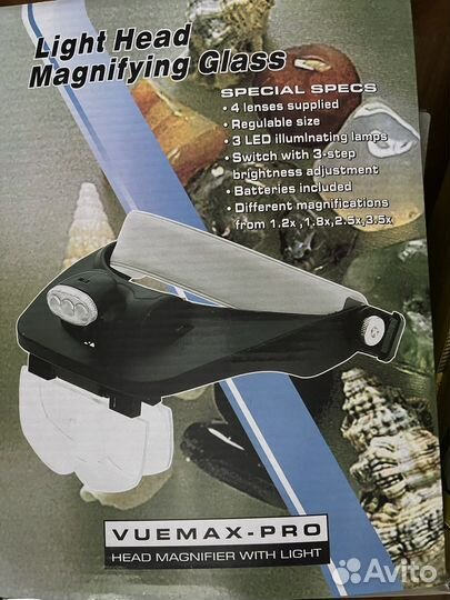 Часовая лупа налобная 81001