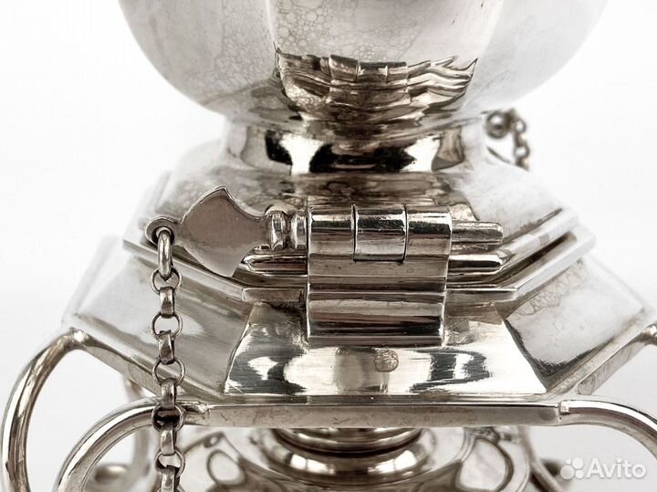 Антикварная бульотка, Англия, серебрение, 1900 год