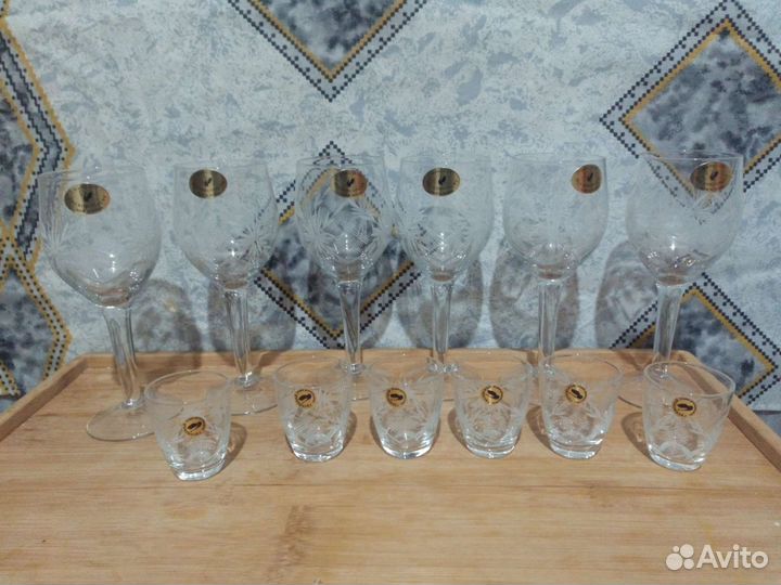 Фужеры хрустальный гусь