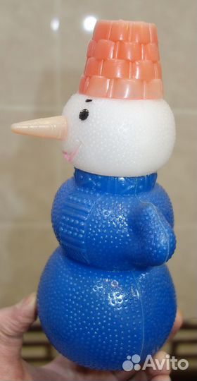 Винтажный пластмассовый Снеговик