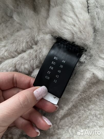 Дубленка женская зимняя из натурального меха 44