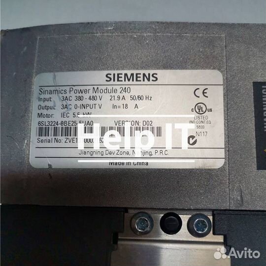 Модуль питания Siemens 6SL3224-0BE25-5UA0