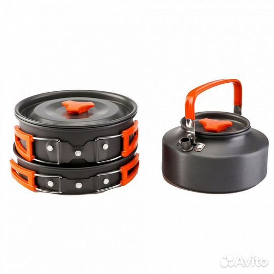 Набор походной посуды(чайник, котелок, сковородка)