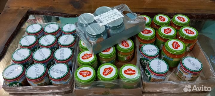 Детское питание пюре овощное, мясное