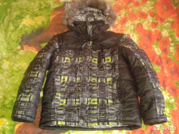 Пуховик детский для мальчика с капюшоном