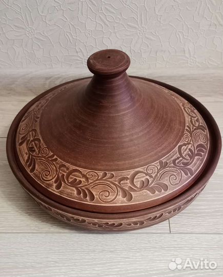 Тажин Сковорода из глины 2шт