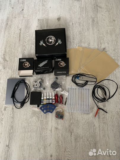 Набор для тату + искуственная кожа