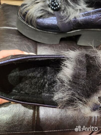 Лоферы зимние женские 37