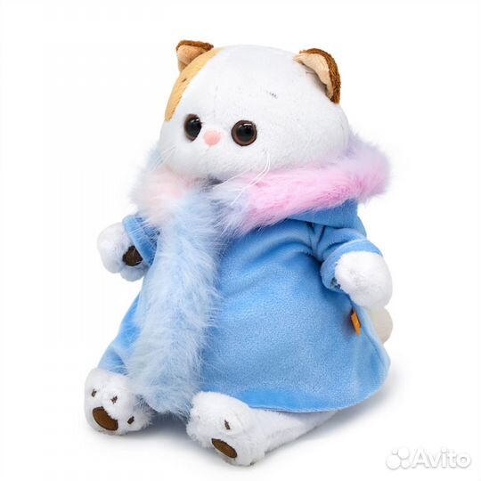 Кошечка Ли-ли 27см в шубке с радужным мехом новая