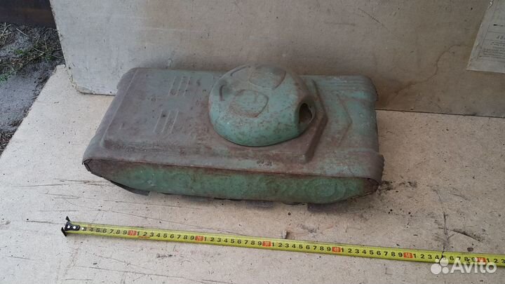 Большая металлическая детская игрушка танк. СССР