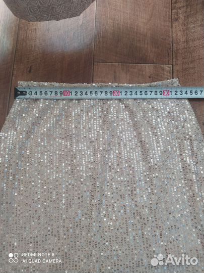 Юбка с пайетками длинная