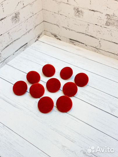 Пуговицы велюровые набор