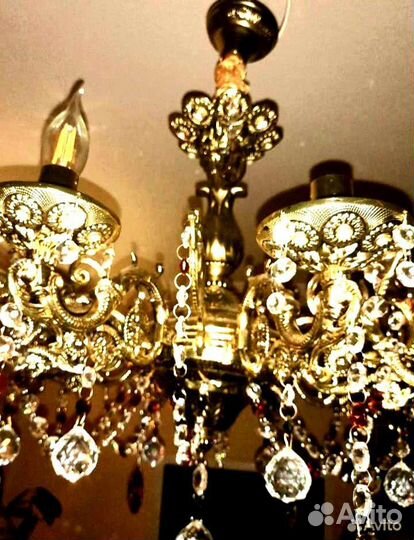 Люстра хрустальная бронзовая/Б/Н.377531/8
