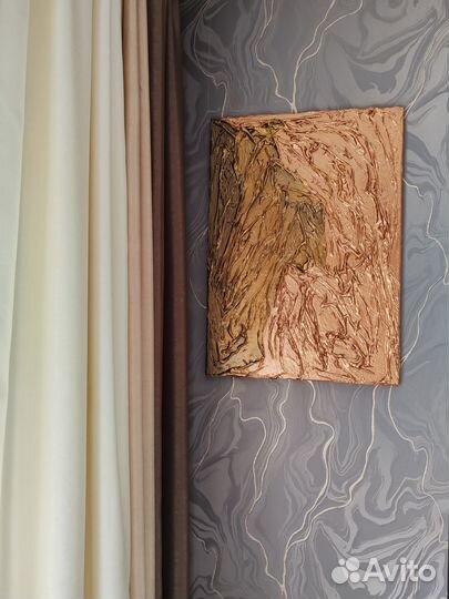 Интерьерная картина золотая абстракция