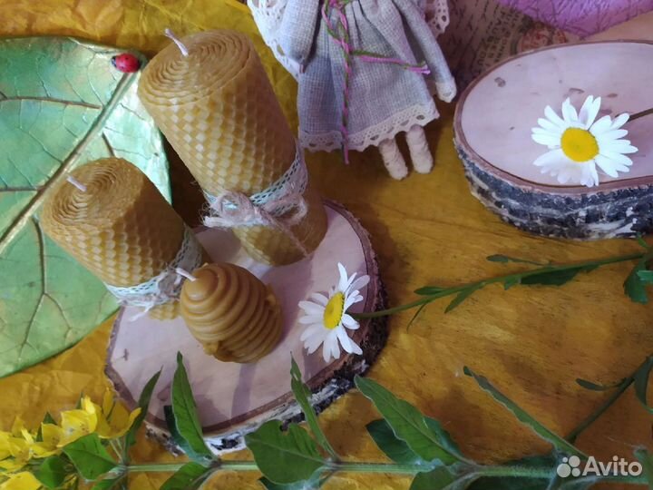 Свечи из вощины, и пчелиного воска