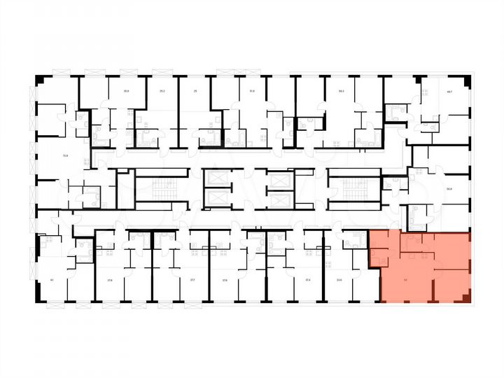 2-к. квартира, 62 м², 24/31 эт.