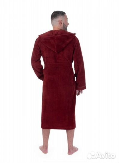 Мужской махровый халат новый с капюшоном Cleanelly