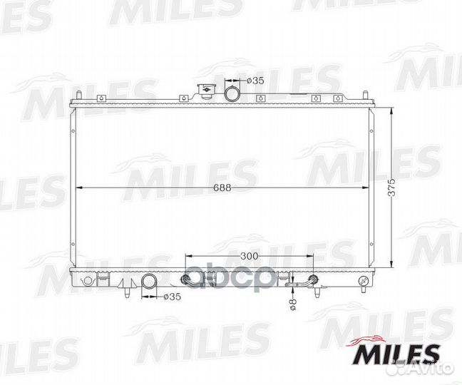 Радиатор mitsubishi lancer 1.3-2.0 03- mitsubis