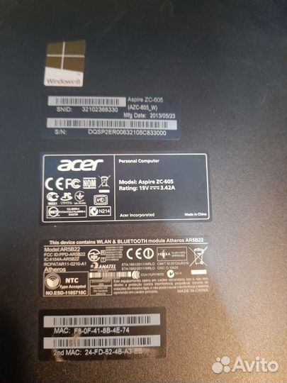 Моноблок Acer Aspire ZC-605