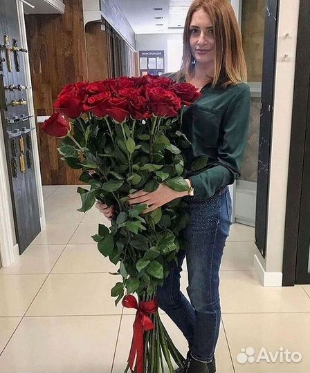 Высокие розы Доставка цветов