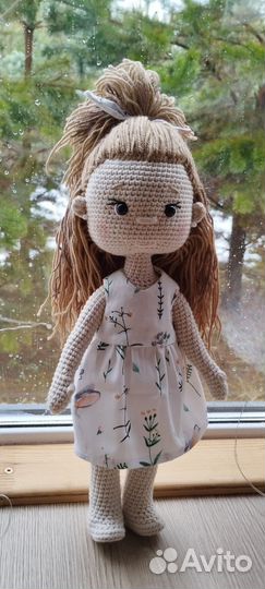 Кукла вязанная,ручная работа, кукла амигуруми