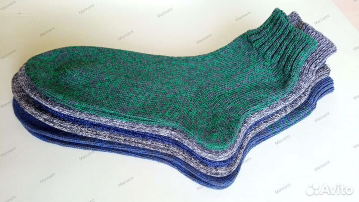 Вязаные мужские носки из хлопка