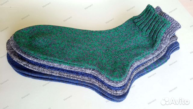 Вязаные мужские носки из хлопка