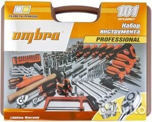 Набор инструмента универсальный 101 предмет, ombra