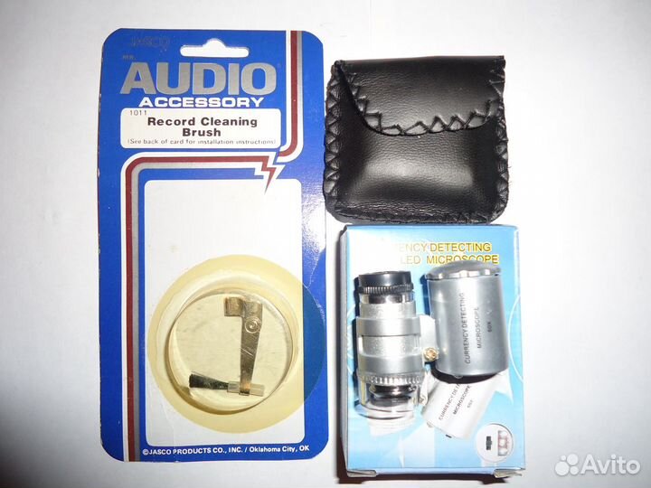 Наборы для винила: микроскоп+весы+щётки разные