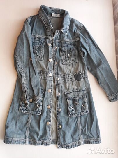 Рубашка джинсовая, для девочки, 116
