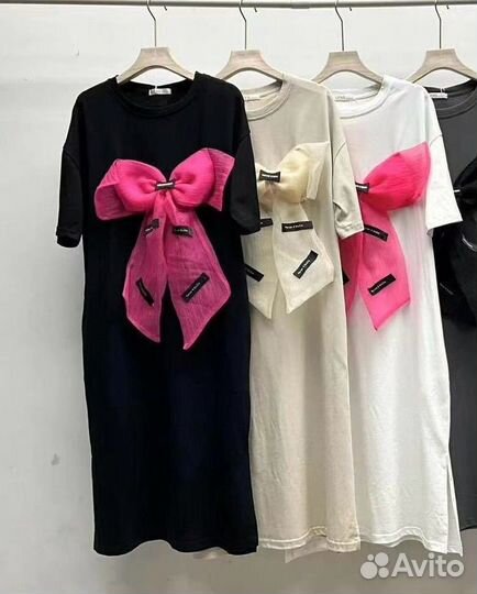 Платье с бантом
