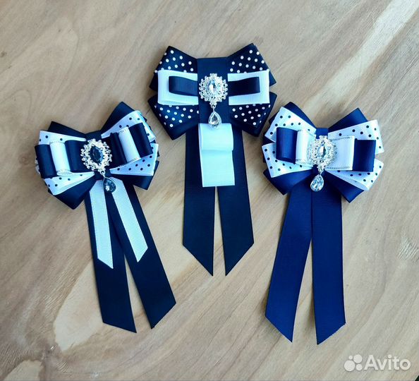 Галстук брошь школьная для девочки