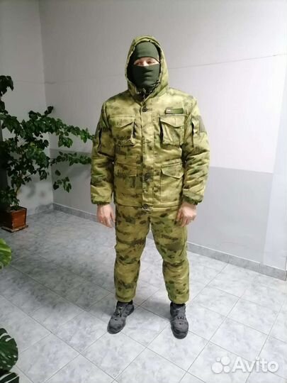 Костюм тактический горка зима мох брюки флис