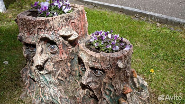 Уличная ск. 50 см Пеньки сказочные дек. Артбетон