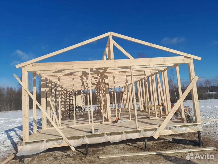 Бытовки дачные домики 8х6м каркас 150х50м летний