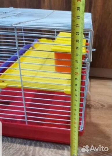 Клетка для хомяка,с домиком,поилкой,колесом