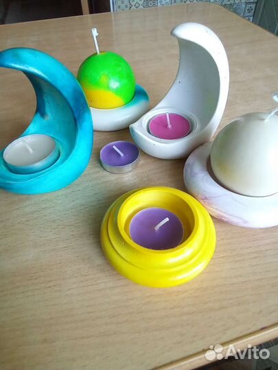 Гипсовые подсвечники для свечей